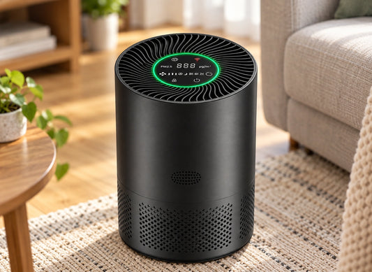Purificateur d'air HEPA H13 avec capteur PM2,5 – CADR 185 m³/h, 25 W — commandes