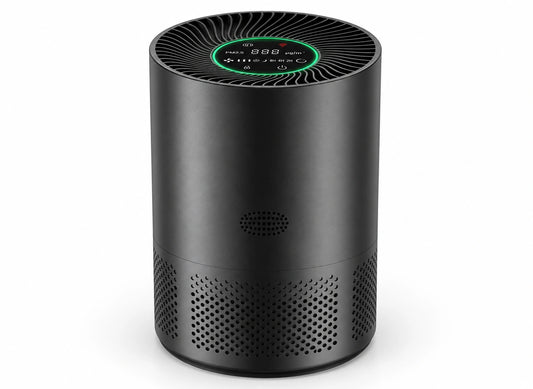 Purificateur d'air HEPA H13 avec capteur PM2,5 – CADR 185 m³/h, 25 W — fond blanc