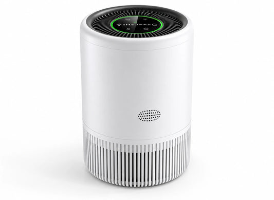 Purificateur d'air HEPA H13 – CADR 185 m³/h, 23 dB — fond blanc