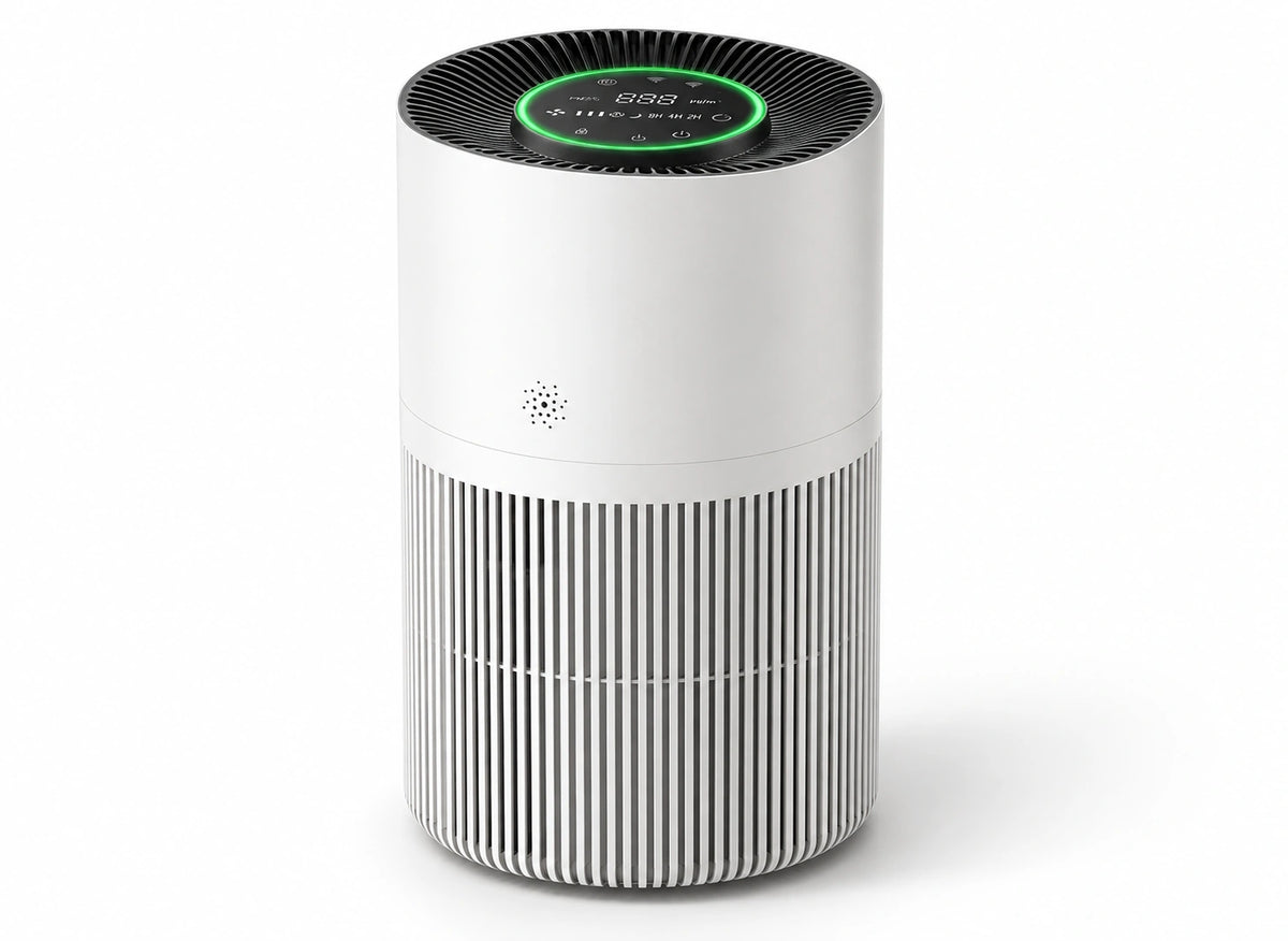 Purificateur d'air HEPA H13 grand format – 25 W — produit sur fond blanc