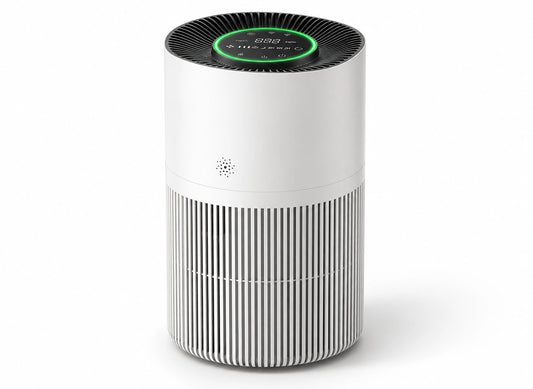 Purificateur d'air HEPA H13 grand format – 25 W — produit sur fond blanc